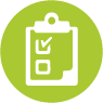 Lime Icon of a Clipboard
